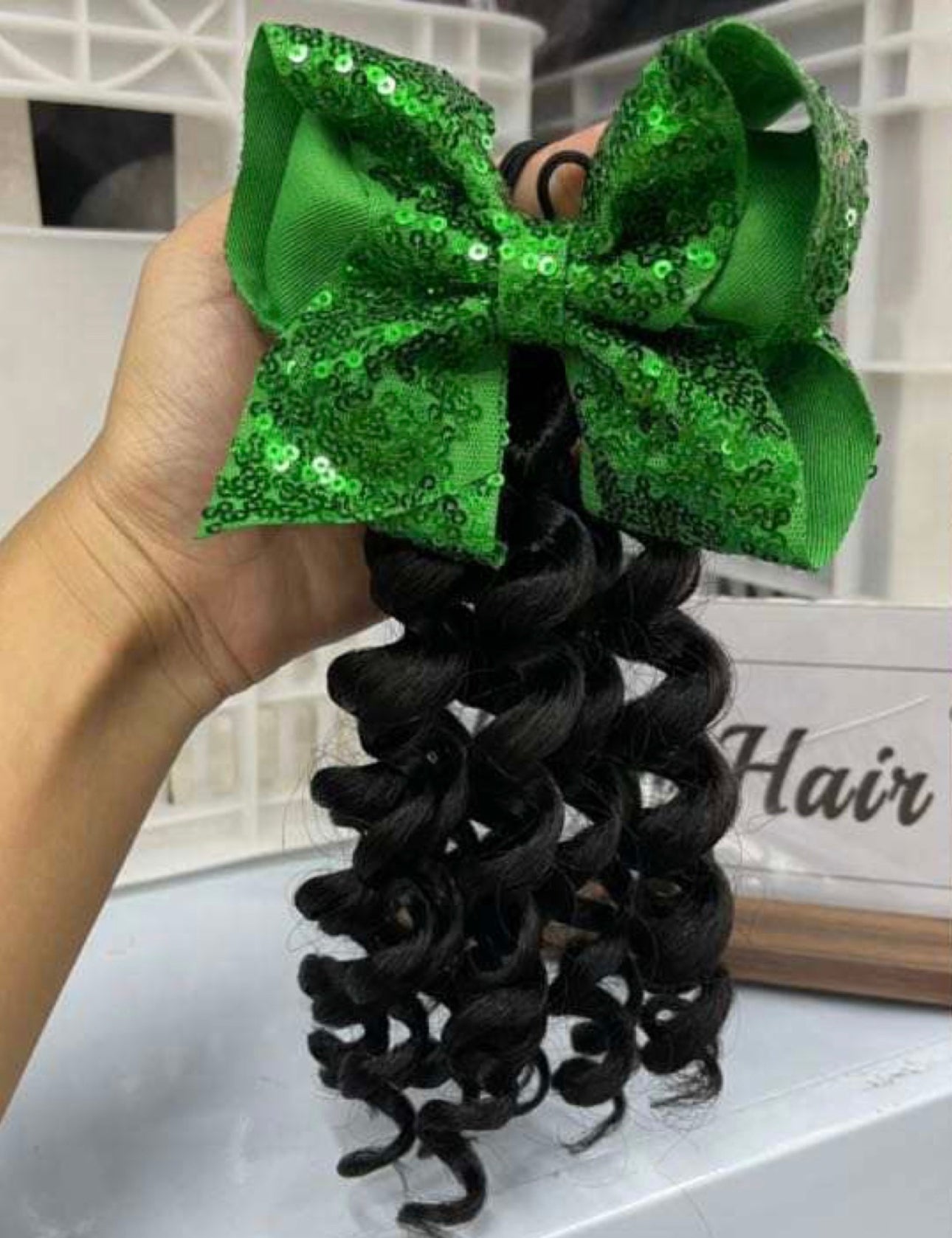 LOOSE WAVE CURLY KIDS PONYTAIL