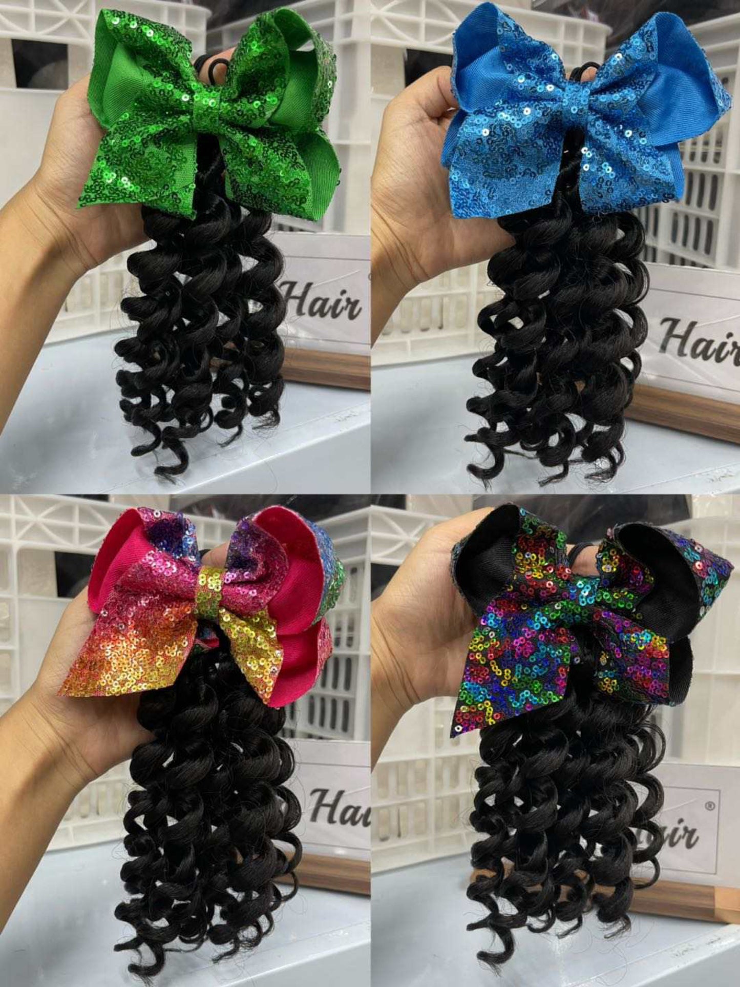 LOOSE WAVE CURLY KIDS PONYTAIL