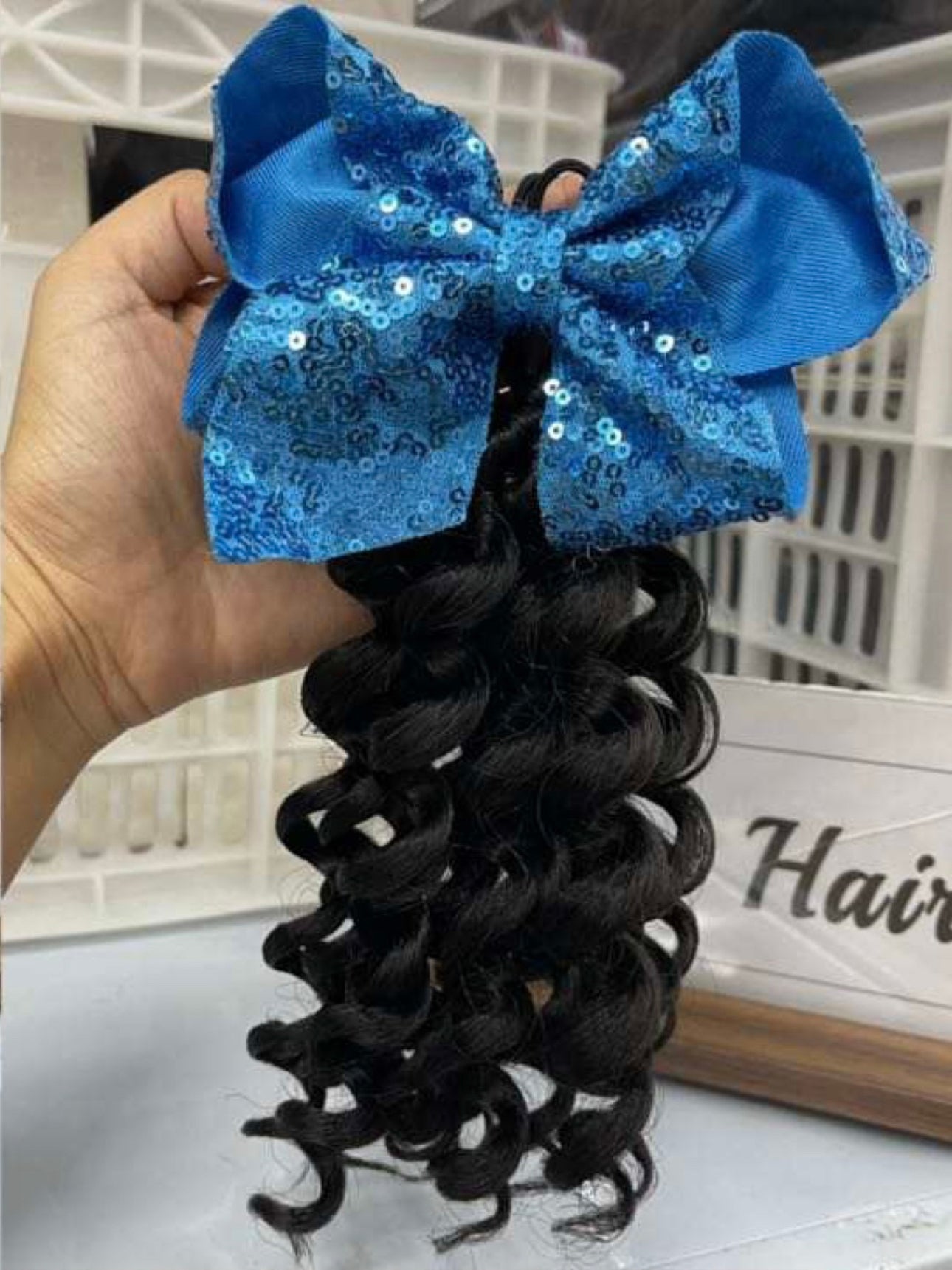 LOOSE WAVE CURLY KIDS PONYTAIL