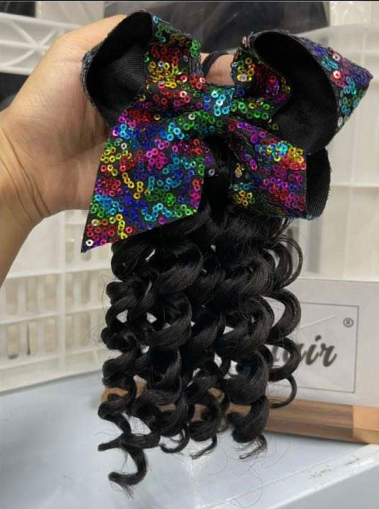 LOOSE WAVE CURLY KIDS PONYTAIL