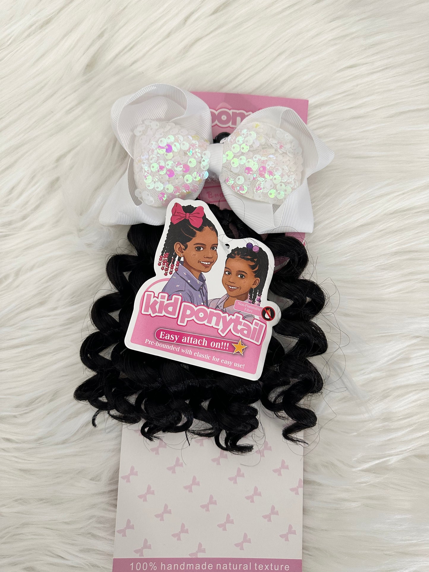 LOOSE WAVE CURLY KIDS PONYTAIL