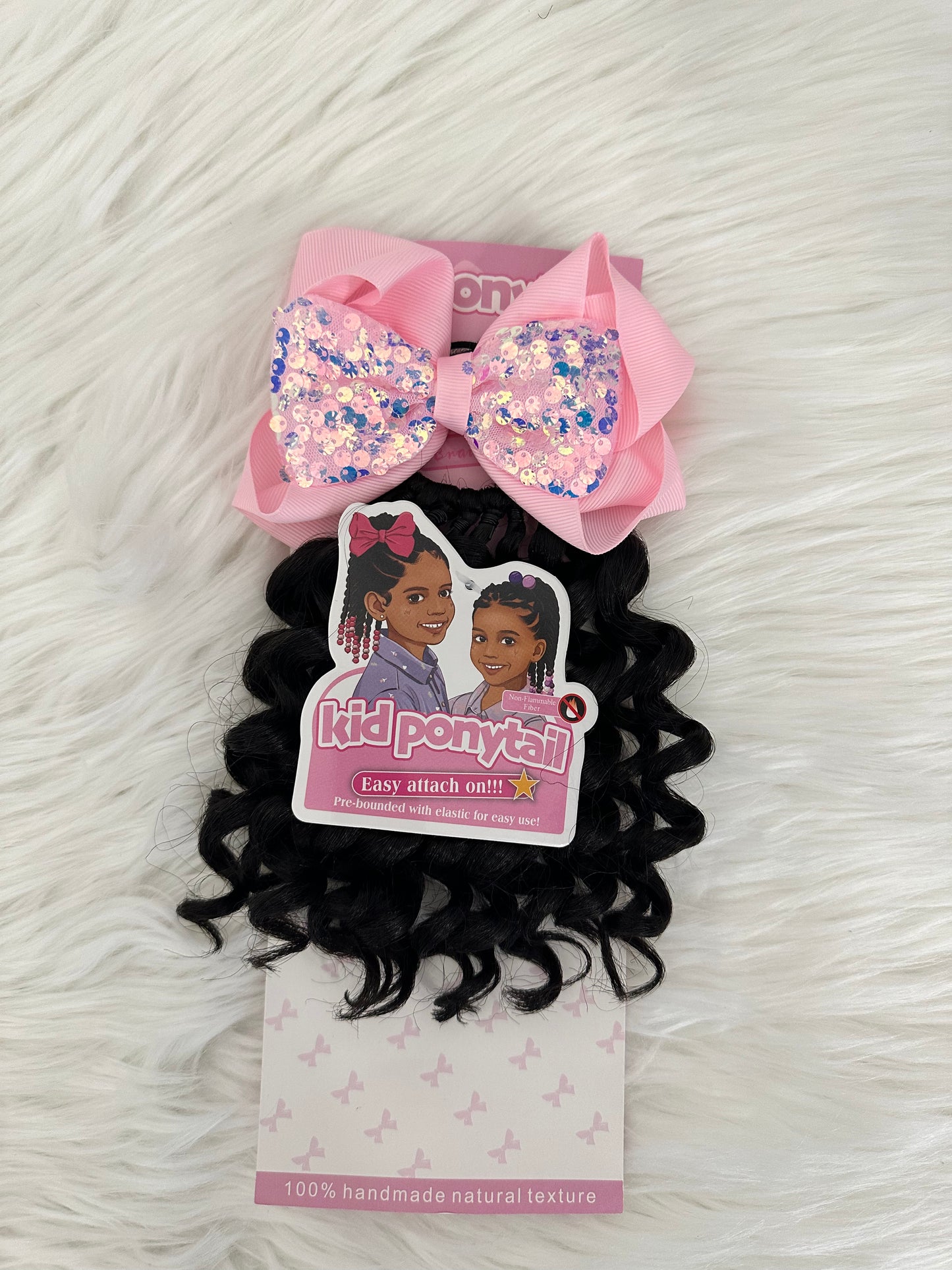 LOOSE WAVE CURLY KIDS PONYTAIL