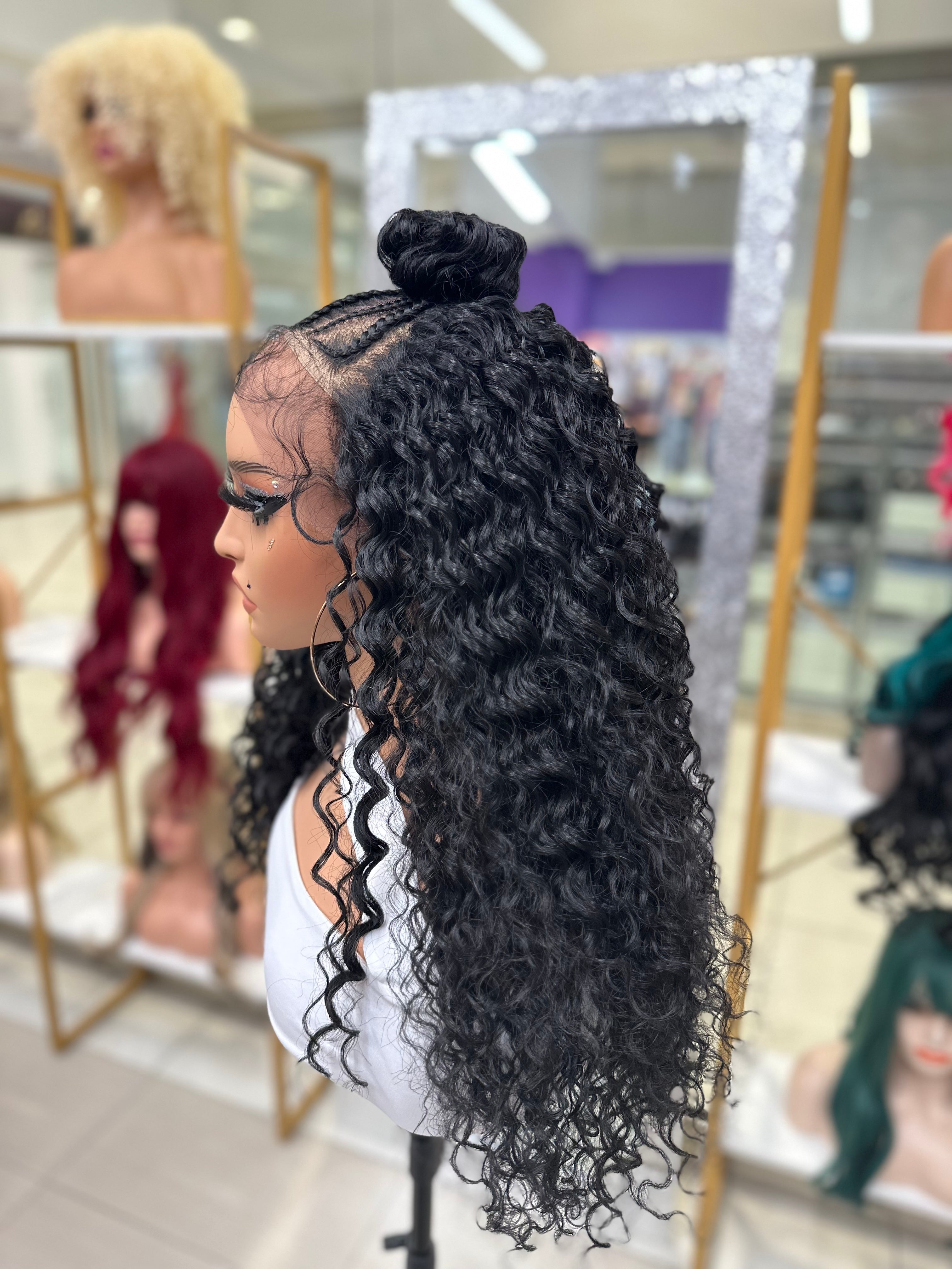 HALF UP PONYTAIL DEEP WAVE 20 SYNTHETIC PREMIUM FIBRE Lanora Hair Beauty Supplies