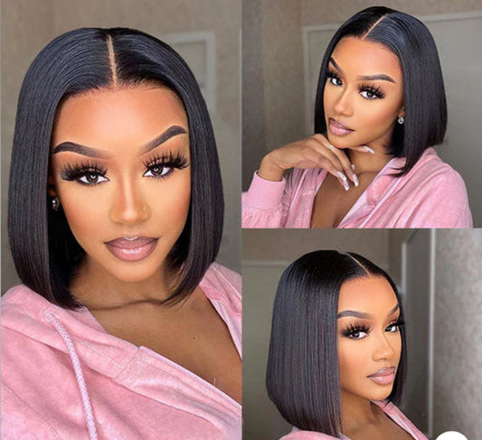 8” 2*6 Vietnamese SDD Bob Wig 100% human hair